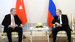 Vladimir Putin meets with Turkish President Recep Tayyip Erdogan © picture alliance / ZUMAPRESS.com Foto: Kremlin  Pool
