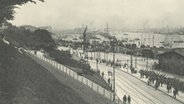 Ein historisches Bild des Hamburger Hafens  