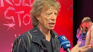 Mick Jagger bei der Pressekonferenz zur Vorstellunf des neuen Albums © NDR/Gabi Biesinger Foto: Gabi Biesinger