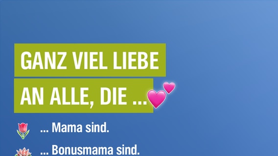 Eine Social-Media-Tafel zum Muttertag. © N-JOY 