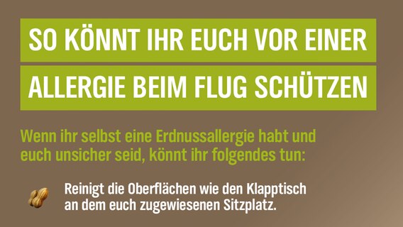 Eine Social Tafel zum Thema Erdnussallergie. © N-JOY 