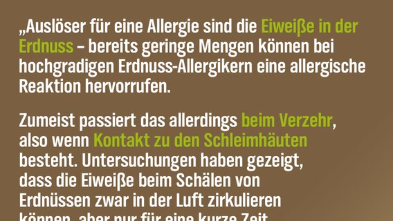 Eine Social Tafel zum Thema Erdnussallergie. © N-JOY 