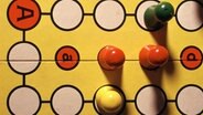 Ein Ausschnitt aus dem Spielbrett von "Mensch ärgere dich nicht". © picture alliance / blickwinkel Foto: McPHOTO/M. Klindwort