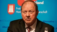 Der Hamburger AfD-Chef Dirk Nockemann sitzt bei einer Veranstaltung seiner Partei im Rathaus. (Archivfoto) © IMAGO / BREUEL-BILD 
