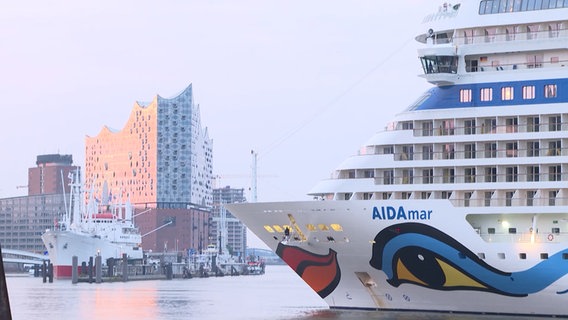 Die "AIDAmar" ist in Hamburg angekommen. © TV Newskontor 