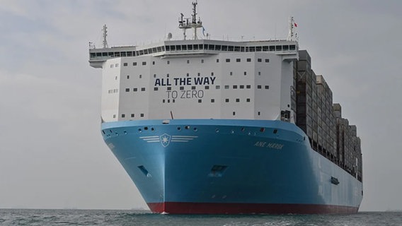 Das Methanol-betriebene Containerschiff "Ane Maersk". © Maersk 