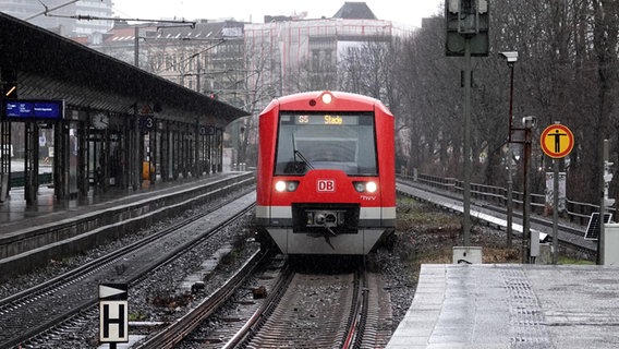 Eine S-Bahn kommt am Bahnhof Dammtor an.  © Rabea Gruber/dpa 