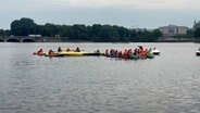 Demo auf der Alster von der Greenepeace Jugend. © NDR 