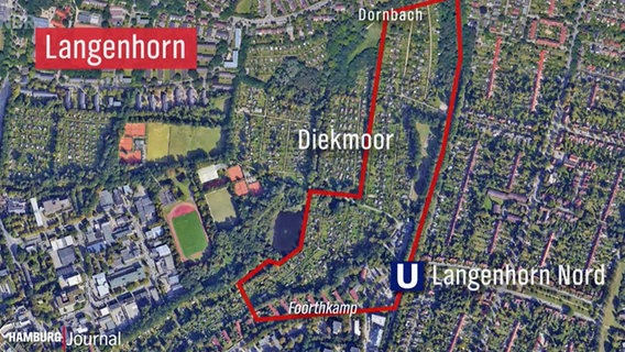 Im Diekmoor in Langenhorn will der Bezirk Hamburg-Nord neue Wohnungen bauen.  