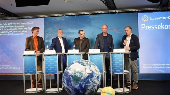 Wetterforscher sprechen beim Extremwetterkongress in Hamburg. © picture alliance/dpa Foto: Franziska Spiecker