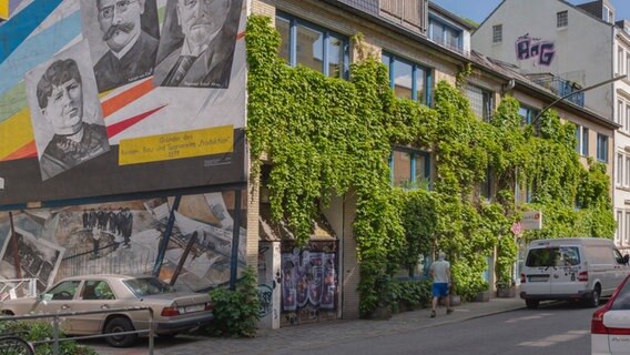 Blick auf eine grüne Fassade in Ottensen. © picture alliance / blickwinkel/ C. Kaiser | C. Kaiser Foto: C. Kaiser