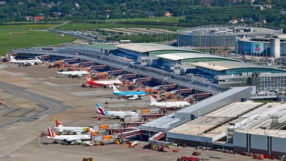 Der Hamburger Flughafen.  