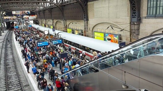 Viele Menschen am Hamburger Hauptbahnhof. © NDR Foto: Screenshot