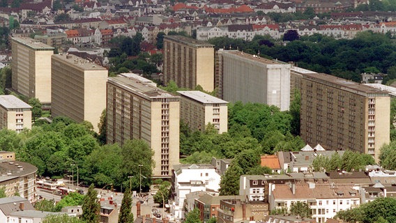 Grindelhochhäuser in Hamburg (Archivbild 1998) © dpa 