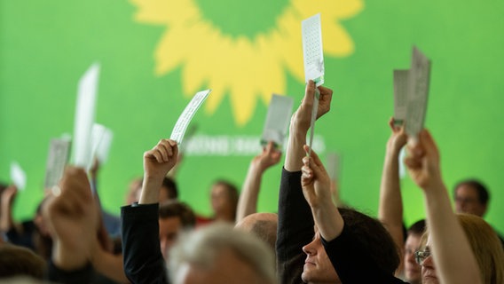 Aufnahme von der Landesmitgliederversammlung der Hamburger Grünen.  