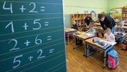 Tafel in einem Klassenzimmer. © picture alliance / ZB Foto: Patrick Pleul