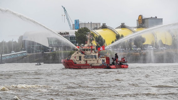 Die Einlaufparade des 833. Hamburger Hafengeburtstags. © NDR Foto: Axel Herzig