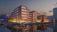 Eine Visualisierung zeigt einen geplanten Hotel-Neubau in Hamburg-Harburg. © IMENTAS Immobilienpartner GmbH 