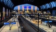 Der fast komplett leere Hamburger Hauptbahnhof während eines Streiks der Lokführergewerkschaft GDL. © NDR 
