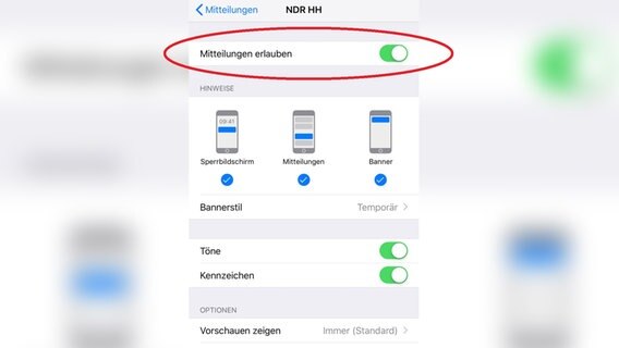 Ein Screenshot von einem Handy-Display. © NDR Foto: Screenshot