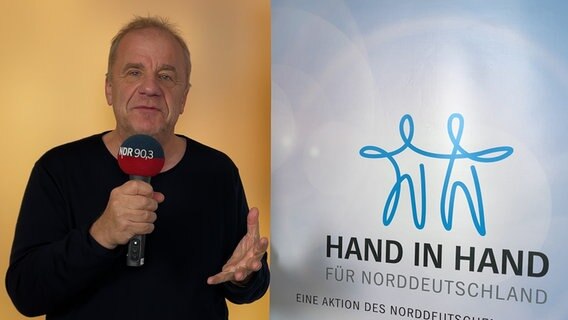 Hubertus Meyer-Burkhardt unterstützt die Aktion "Hand in Hand für Norddeutschland" © NDR Foto: Alexander Heinz