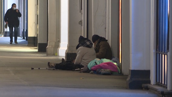 Obdachlose in Hamburg. © TV News Kontor Foto: Screenshot