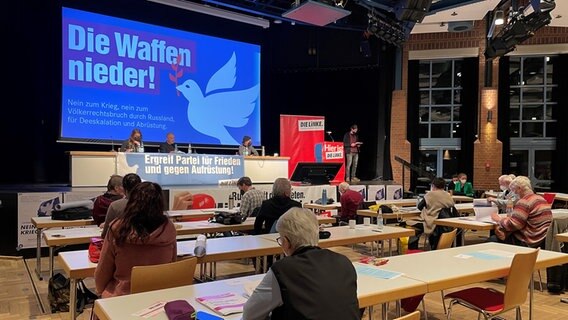 Der Parteitag der Linken in Hamburg. © NDR Foto: Friederike Trumpa