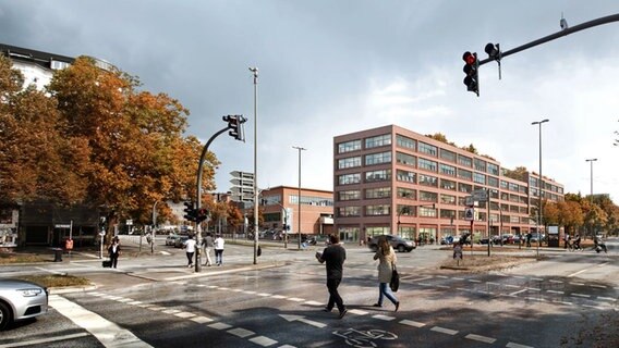 Eine Visualisierung zeit das geplante "Paulihaus" am Neuen Pferdemarkt. Eine Visualisierung zeit das geplante "Paulihaus" am Neuen Pferdemarkt. © bloomimages Foto: bloomimages