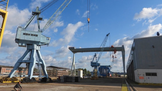 Das Gelände der Pella Sietas Werft in Hamburg-Neuenfelde. © picture alliance 