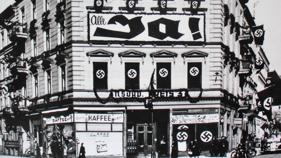 Historische Aufnahme der NSDAP-Zentrale St. Pauli. © Stadtarchv St. Pauli 
