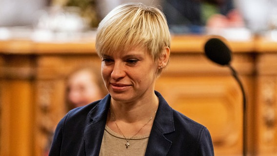 Olga Petersen, Bürgerschaftsabgeordnete der AfD in Hamburg. © picture alliance / Eibner-Pressefoto Foto: Marcel von Fehrn