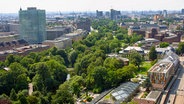 Luftaufnahme vom Park "Planten un Blomen" in Hamburg. © NDR Foto: Heiko Block