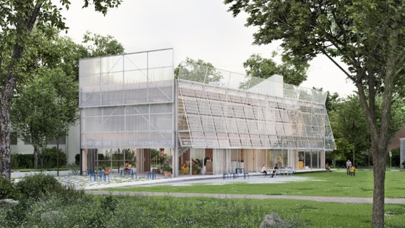 Eine Visualisierung zeigt das geplante Stadtteilzentrum in Hamburg-Rothenburgsort. © Bezirksamt Hamburg-Mitte 
