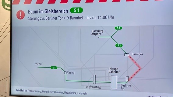 In Hamburg wird ein neue Informationssystem für Fahrgäste der S-Bahn vorgestellt. © NDR Foto: Reinhard Postelt
