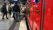 Eine S-Bahn hält am Hamburger Hauptbahnhof. © NDR Foto: Anna Rüter