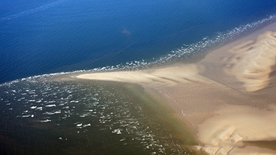 Eine Sandbank vor der Insel Scharhörn. © picture alliance / blickwinkel Foto: Luftbild Bertram