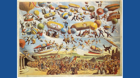 Historisches Plakat Circus Busch für eine Luftpantomime © Museum für Kunst und Gewerbe Hamburg 