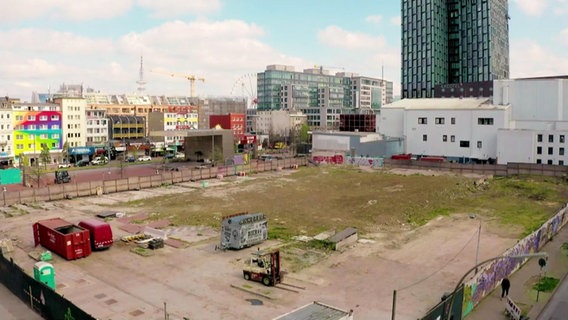 Baustelle im Hamburger Stadtteil St. Pauli: Hier soll das Paloma-Viertel entstehen.  