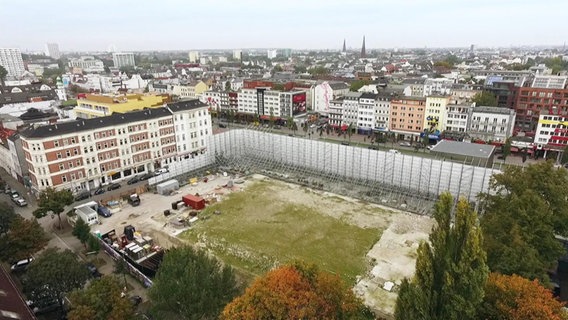 Baustelle des Paloma-Viertels im Hamburger Stadtteil St. Pauli.  