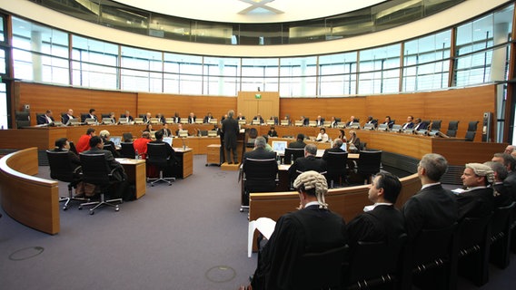 Gerichtsaal des Internationalen Seegerichtshofs in Hamburg  