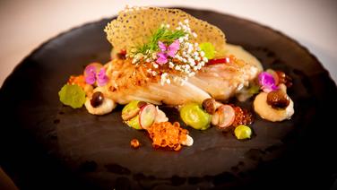 Drizzle with vegetable puree.  © NDR Photo: Dave Hänsel