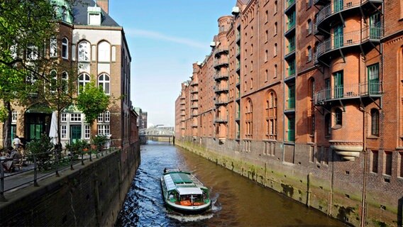 Blick auf die Speicherstadt in Hamburg. © HHLA 