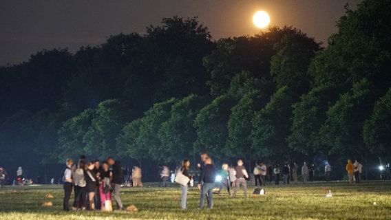 Jugendliche abends im Hamburger Stadtpark. © picture alliance / rtn - radio tele nord Foto: rtn, frank bründel