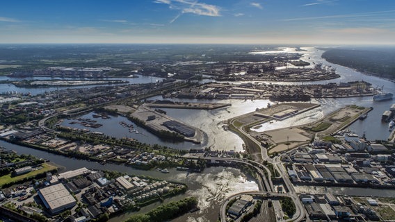 Luftbild von Steinwerder. © HPA Foto: Martin Elsen
