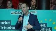 Dennis Thering beim offiziellen Wahlkampfauftakt der Hamburger CDU. © NDR 