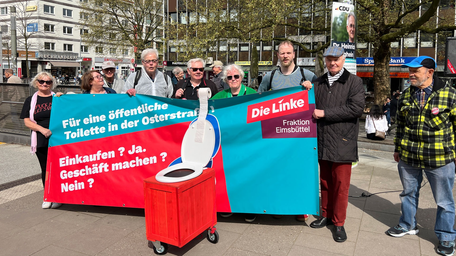Klo-Demo für öffentliche Toilette in der Osterstraße