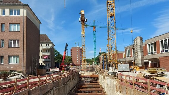 Construction site of the subway line 4 in Hamburg.  © NDR 