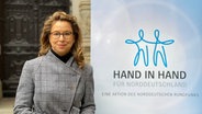 Hamburgs Bürgerschaftspräsidentin Carola Veit unterstützt die Aktion "Hand in Hand für Norddeutschland" © NDR Foto: Alexander Heinz
