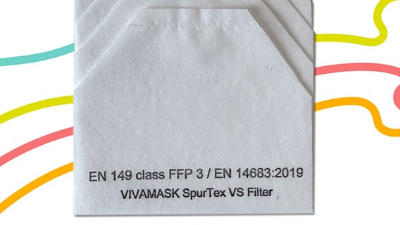 Ein FFP-3 Filter zum Einlegen in eine Maske von der Firma Viva Mask  