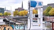 Eine Wasserstoff-Tanksäule in Hamburg © picture alliance / Laci Perenyi Foto: Laci Perenyi